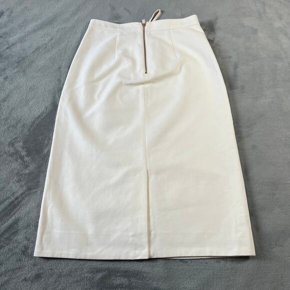 J. Crew Sailor Lace-Up Front Pencil Skirt  Size 2 Preppy Coastal Classic Cotton - Picture 4 of 11